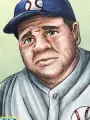 Portrait of character named Babe Ruth