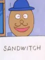 Portrait of character named Sandwichman