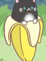 Portrait of character named Black and White Bananya