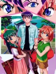 Poster depicting Onegai Twins OVA