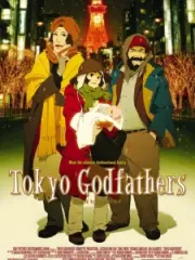 Poster depicting Tokyo Godfathers