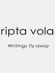 Poster depicting Scripta Volant