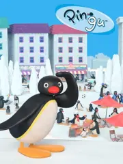 Poster depicting Pingu in the City