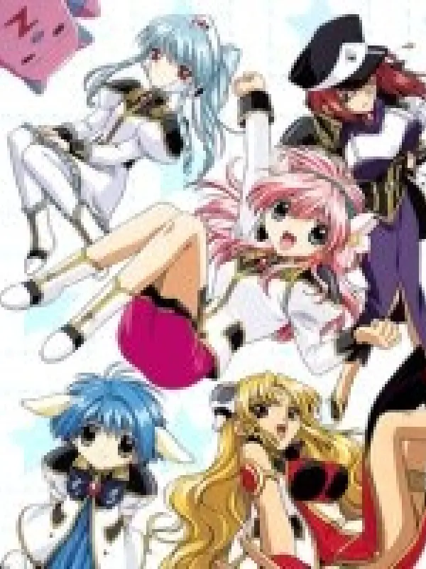 Poster depicting Galaxy Angel Z: Shouen to Shien no Kasure