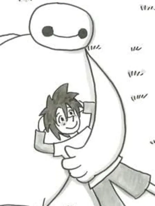 Poster depicting Baymax Parapara Manga PV