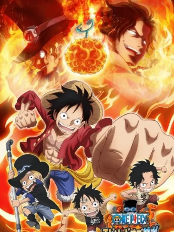 Poster depicting One Piece: Episode of Sabo - 3 Kyoudai no Kizuna Kiseki no Saikai to Uketsugareru Ishi