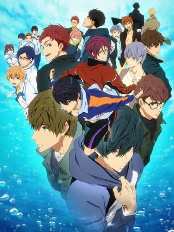 Poster depicting Free!: Dive to the Future - Soushun no Build-up!
