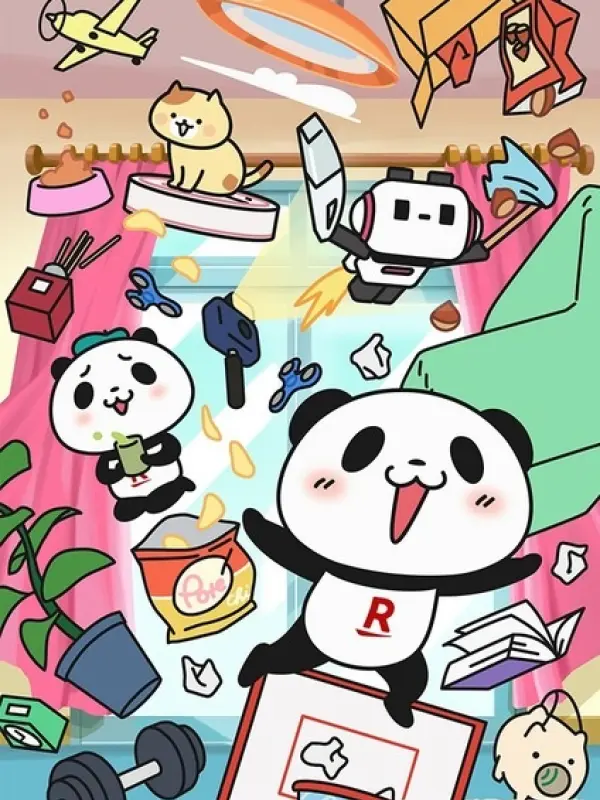 Poster depicting Okaimono Panda!